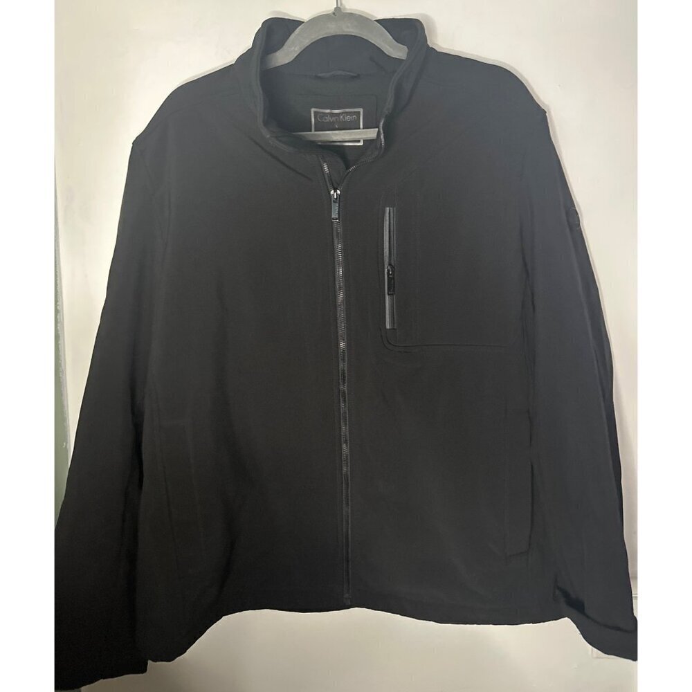 Calvin Klein Men’s L Black Jacket Water-Resistant Breathable Preppy fall holiday